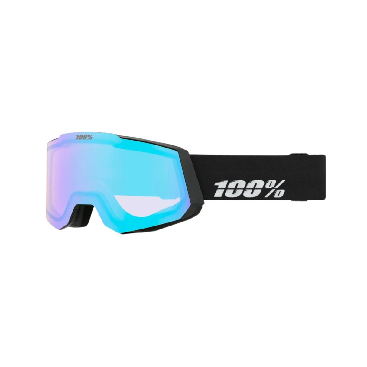 100% Snowcraft Black - HiPER Silver Mirror + HiPER Pink/Turquoise Mirror Snow Goggle Snow Goggles 100%