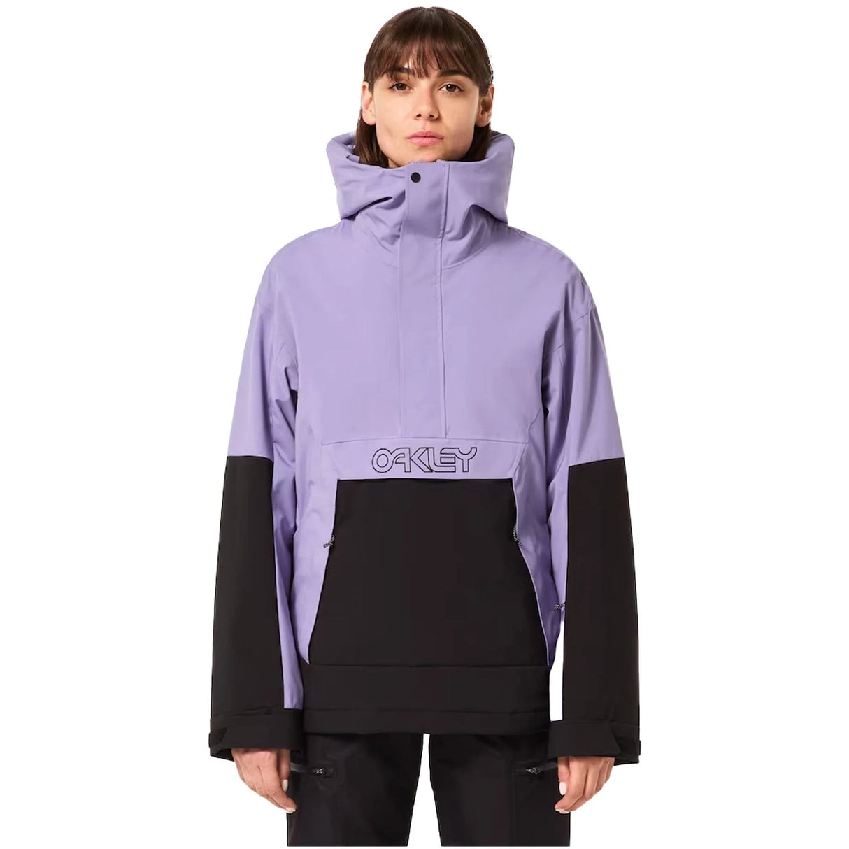 OAKLEY Women's TNP TBT Insulated Anorak Snow Jacket Blackout/New Lilac 2025 Women's Snow Jackets Oakley