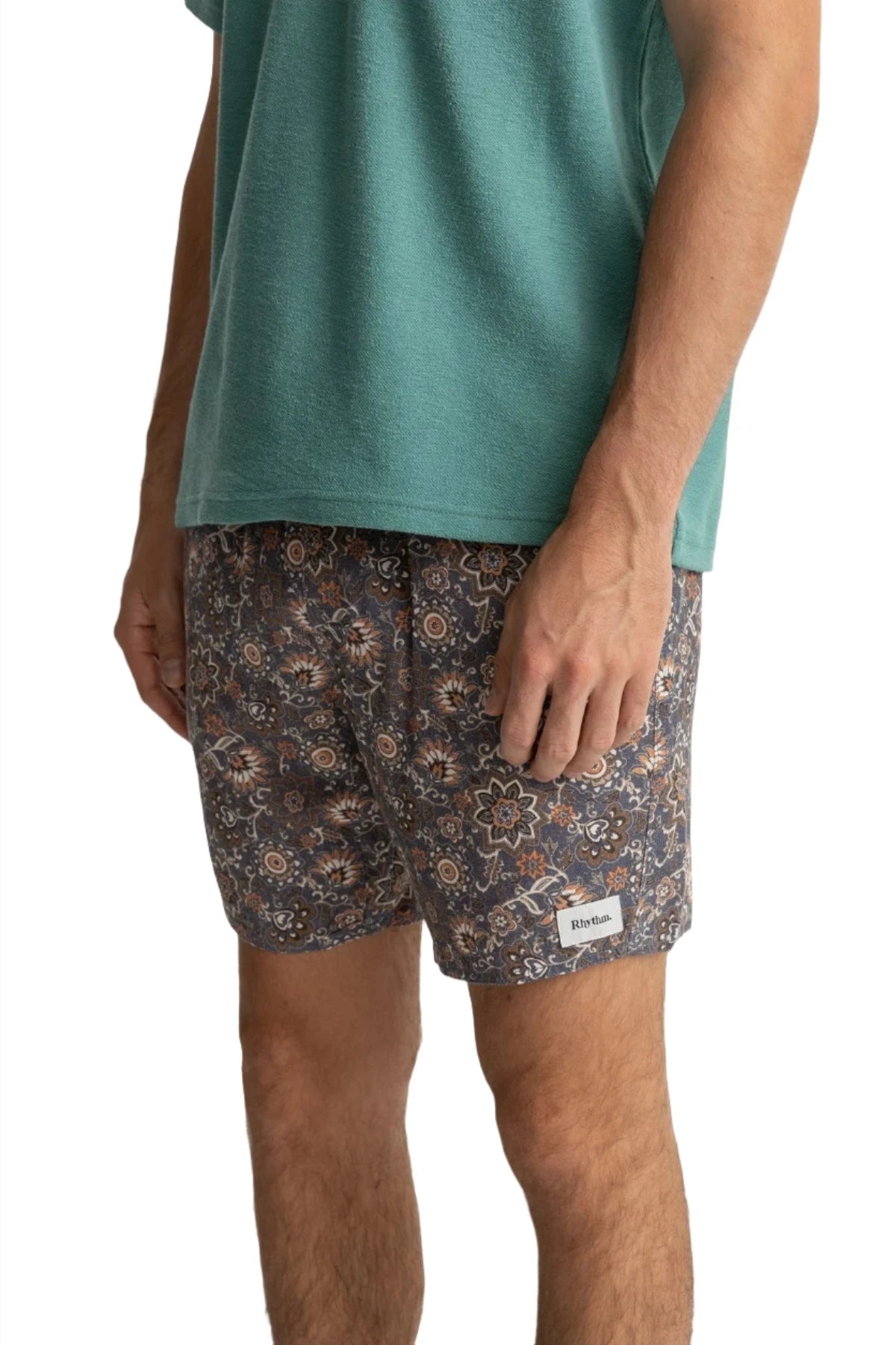 RHYTHM Raya Paisley Jam Dark Navy Men's Walkshorts Rhythm