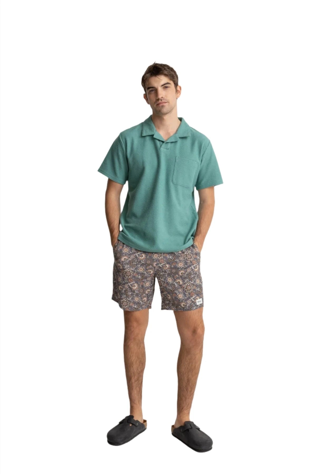 RHYTHM Raya Paisley Jam Dark Navy Men's Walkshorts Rhythm