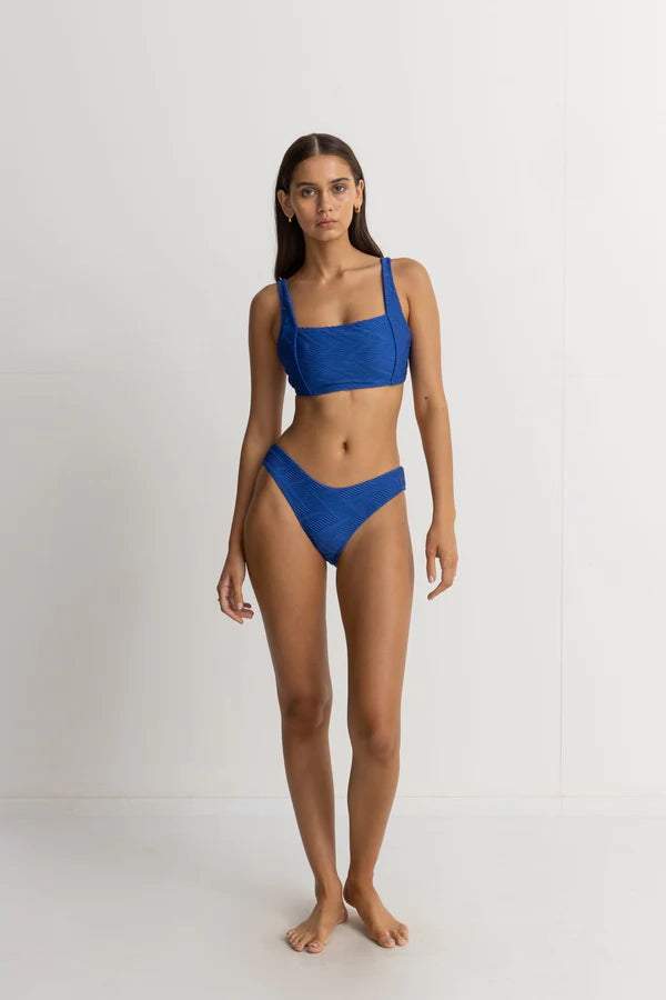 RHYTHM Women's Castaway Holiday Bikini Bottom Blue Women's Bikini Bottoms Rhythm