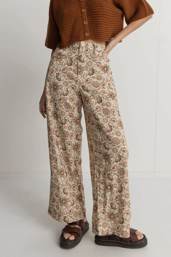 RHYTHM Women's Raya Paisley Wide Leg Pant Natural Women's Pants Rhythm
