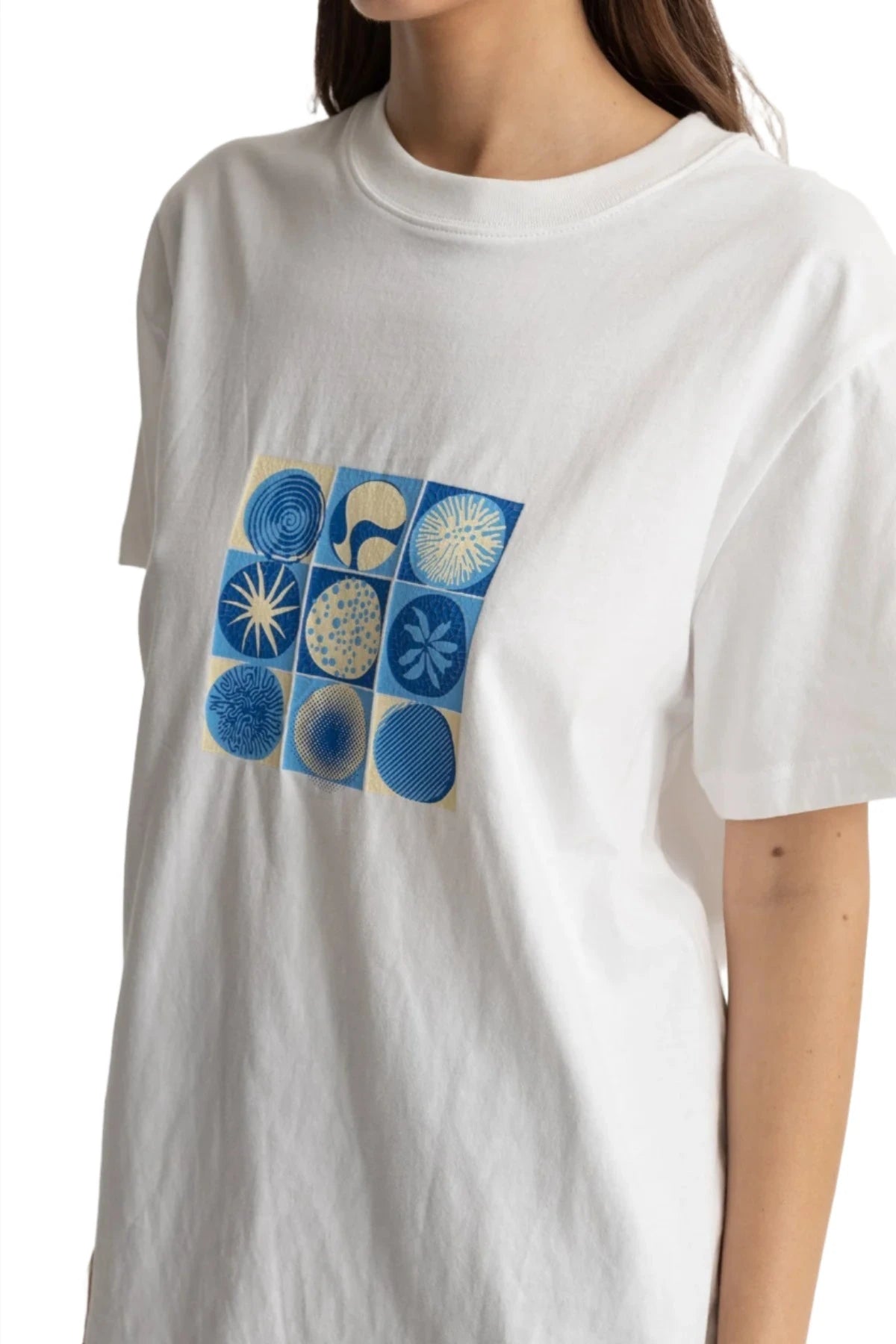 RHYTHM Women's Seacrest Boyfriend Vintage T-Shirt Vintage White Women's T-Shirts Rhythm