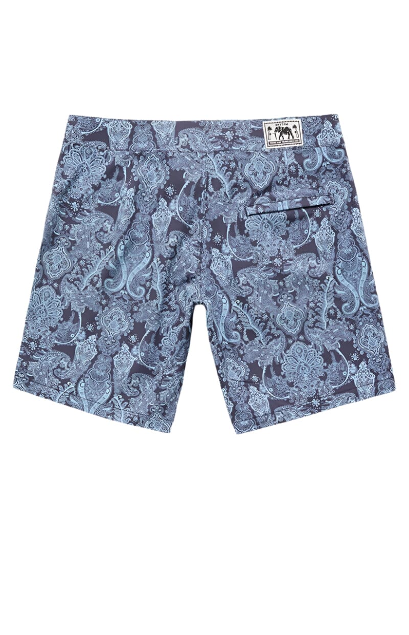 RHYTHM Jean Paisley Trunk Boardshort Navy Men's Boardshorts Rhythm