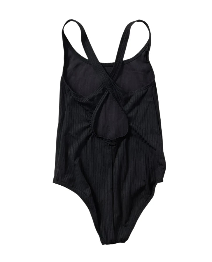 RIP CURL Girl's Premium Rib One Piece Swim Suit Black Girl's Swimwear Rip Curl