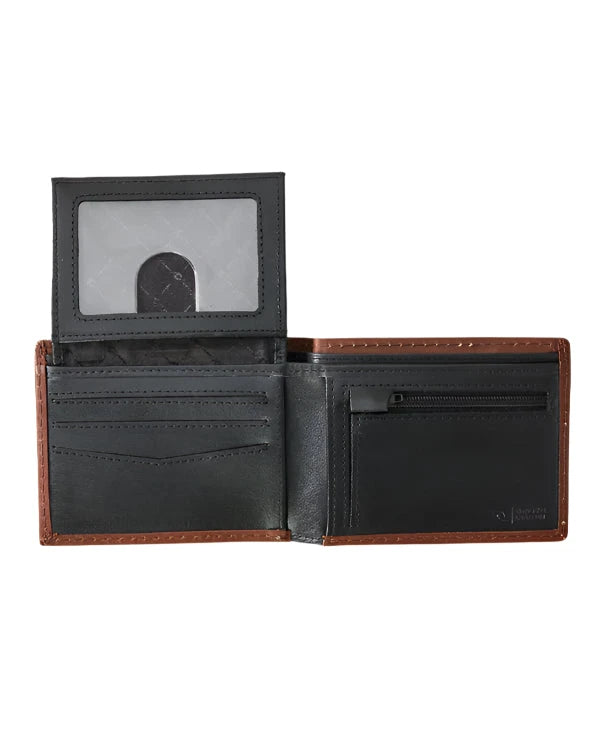 RIP CURL Surf Revival RFID All Day Wallet Dark Brown Leather Men's Wallets Rip Curl