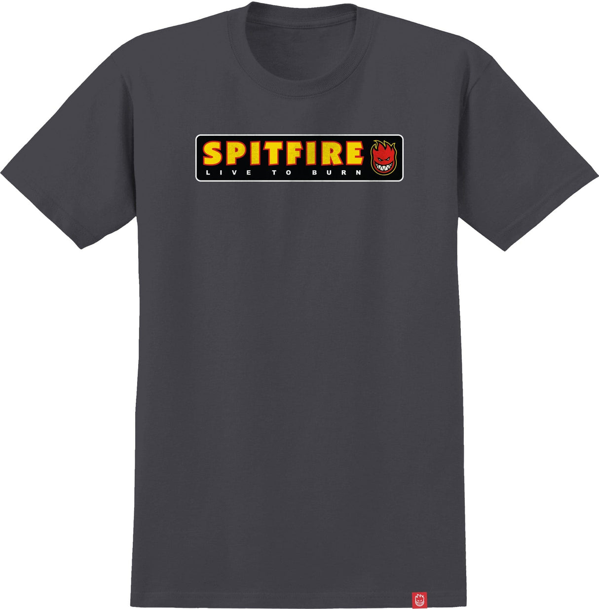 SPITFIRE LTB T-Shirt Charcoal/Multicolour Print Men's Short Sleeve T-Shirts Spitfire