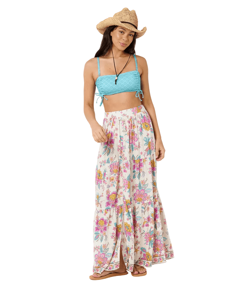 RIP CURL Women's Half Moon Bay Button Thru Maxi Skirt Multi Women's Skirts Rip Curl