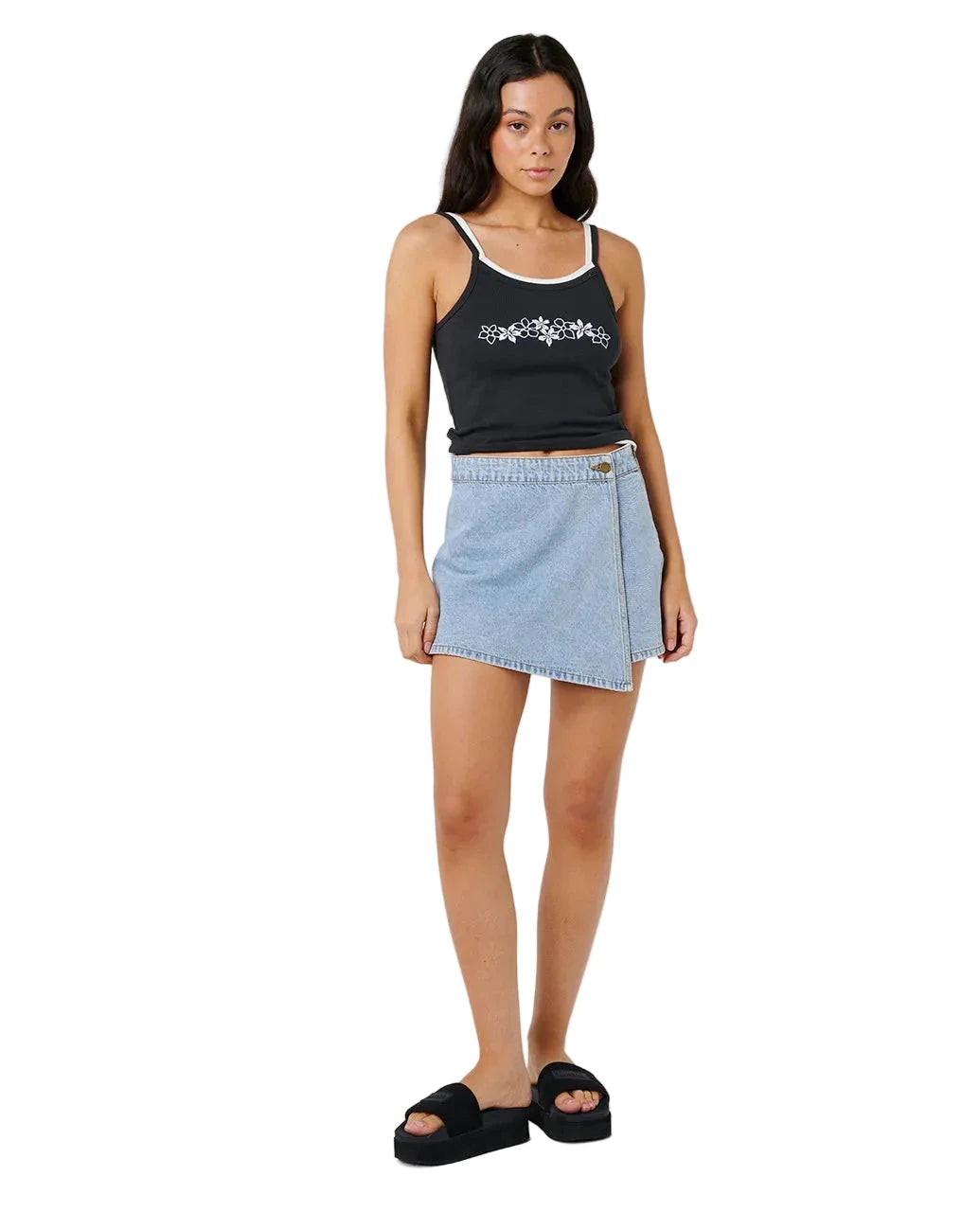 RIP CURL Women's Ellie Denim Skort Vintage Blue Women's Skirts Rip Curl