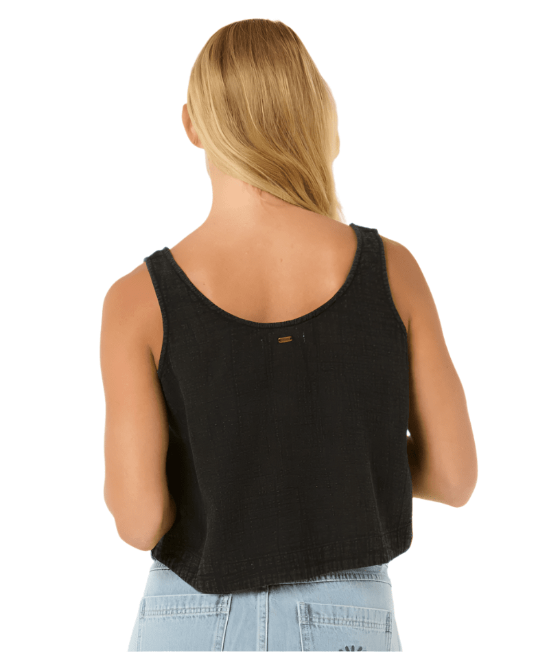 RIP CURL Women's Classic Surf II Tank Washed Black Women's Tank Tops and Halter Tops Rip Curl