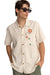 RHYTHM Flower Embroidery Button-Up Shirt Natutal Men's Short Sleeve Button Up Shirts Rhythm 
