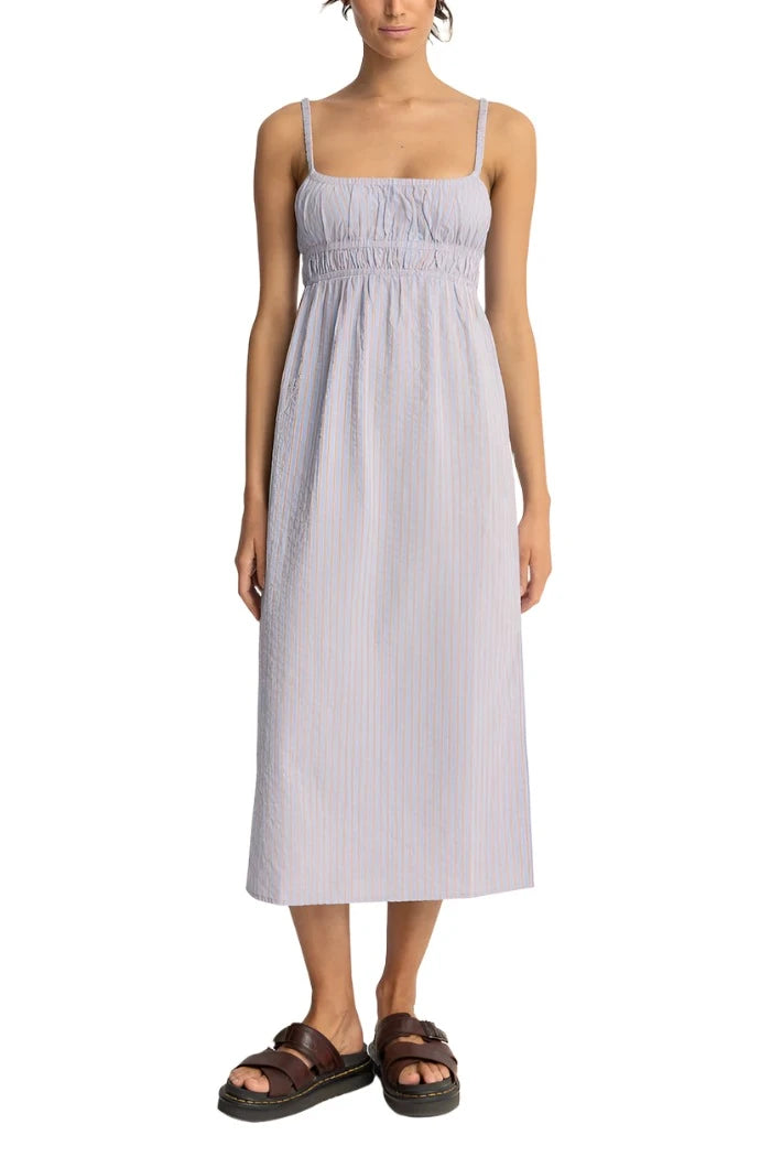 RHYTHM Women's Paradiso Babydoll Midi Dress Soft Blue Women's Dresses Rhythm