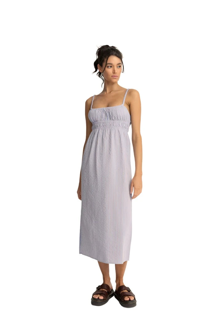 RHYTHM Women's Paradiso Babydoll Midi Dress Soft Blue Women's Dresses Rhythm