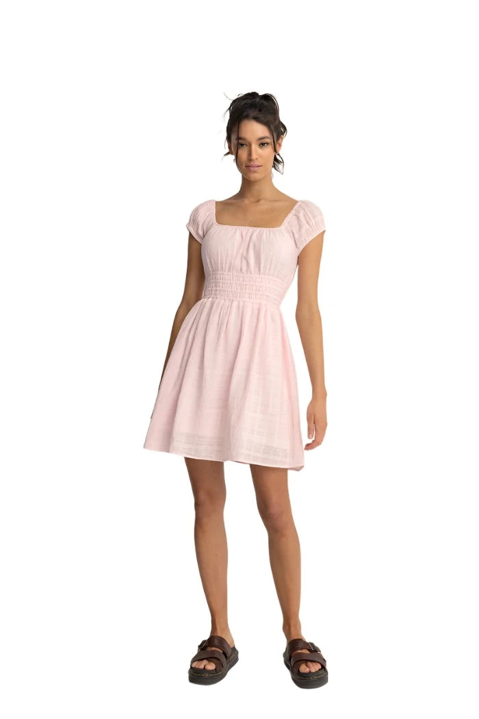 RHYTHM Women's Washed Out Cap Sleeve Dress Pink Women's Dresses Rhythm