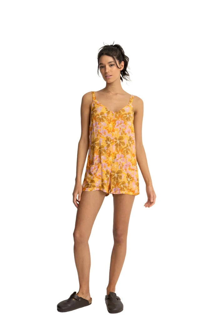 RHYTHM Women's Mahana Floral Playsuit Yellow Women's Rompers & Jumpsuits Rhythm