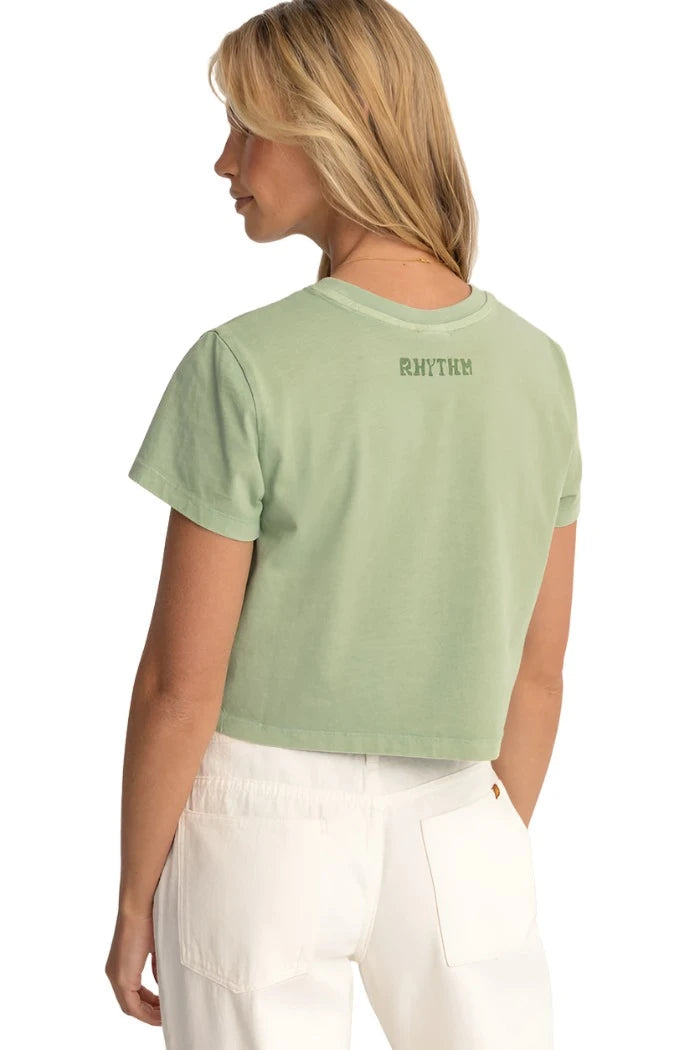 RHYTHM Women's Island Hour Vintage Crop T-Shirt Palm Women's T-Shirts Rhythm