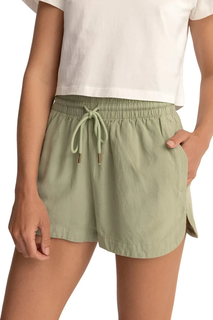 RHYTHM Women's Astrid Elastic Shorts Palm Women's Shorts Rhythm