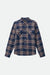 BRIXTON Bowery Flannel Washed Navy/Off White/Terracotta Men's Long Sleeve Button Up Shirts Brixton 