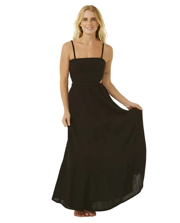 RIPCURL Women's Premium Surf Maxi Dress Black Women's Dresses Rip Curl