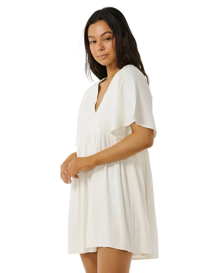 RIPCURL Women's Tiki Embroidered Dress Bone Women's Dresses Rip Curl