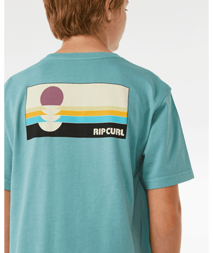 RIP CURL Boys Surf Revival Peaking T-Shirt Dusty Blue Boy's T-Shirts Rip Curl 
