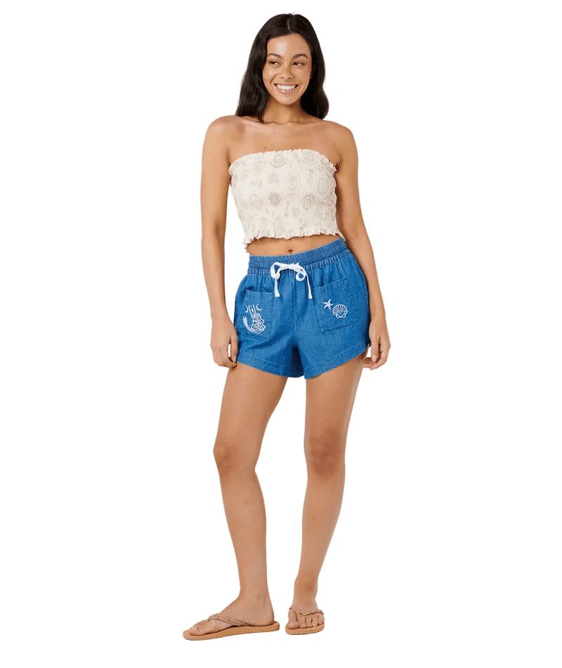 RIP CURL Women's Catalina Islands Shorts Chambray Women's Shorts Rip Curl