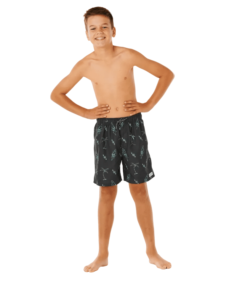 RIP CURL Boys Eternal Shred Volley Boardshorts Washed Black Boy's Boardshorts Rip Curl