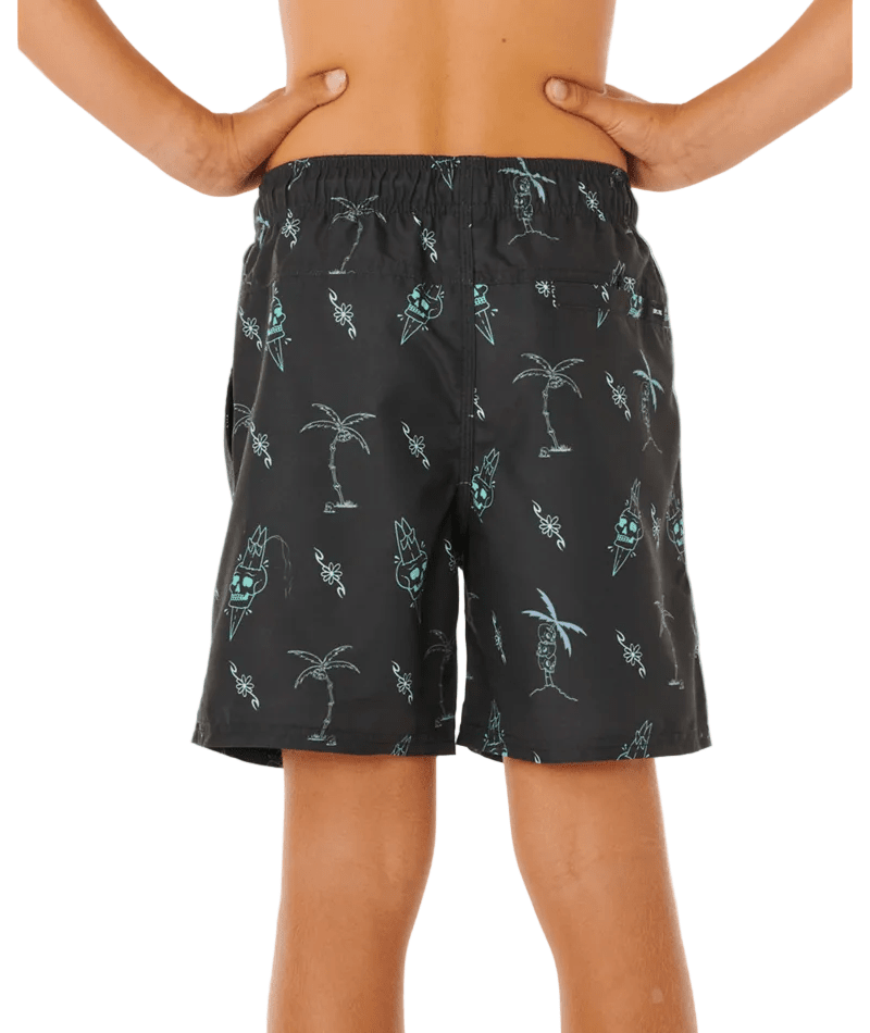 RIP CURL Boys Eternal Shred Volley Boardshorts Washed Black Boy's Boardshorts Rip Curl