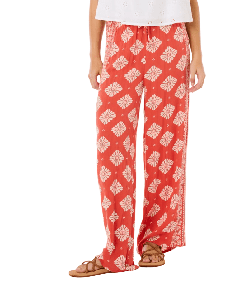 RIP CURL Women's Venture Wide Leg Pants Red Women's Pants Rip Curl