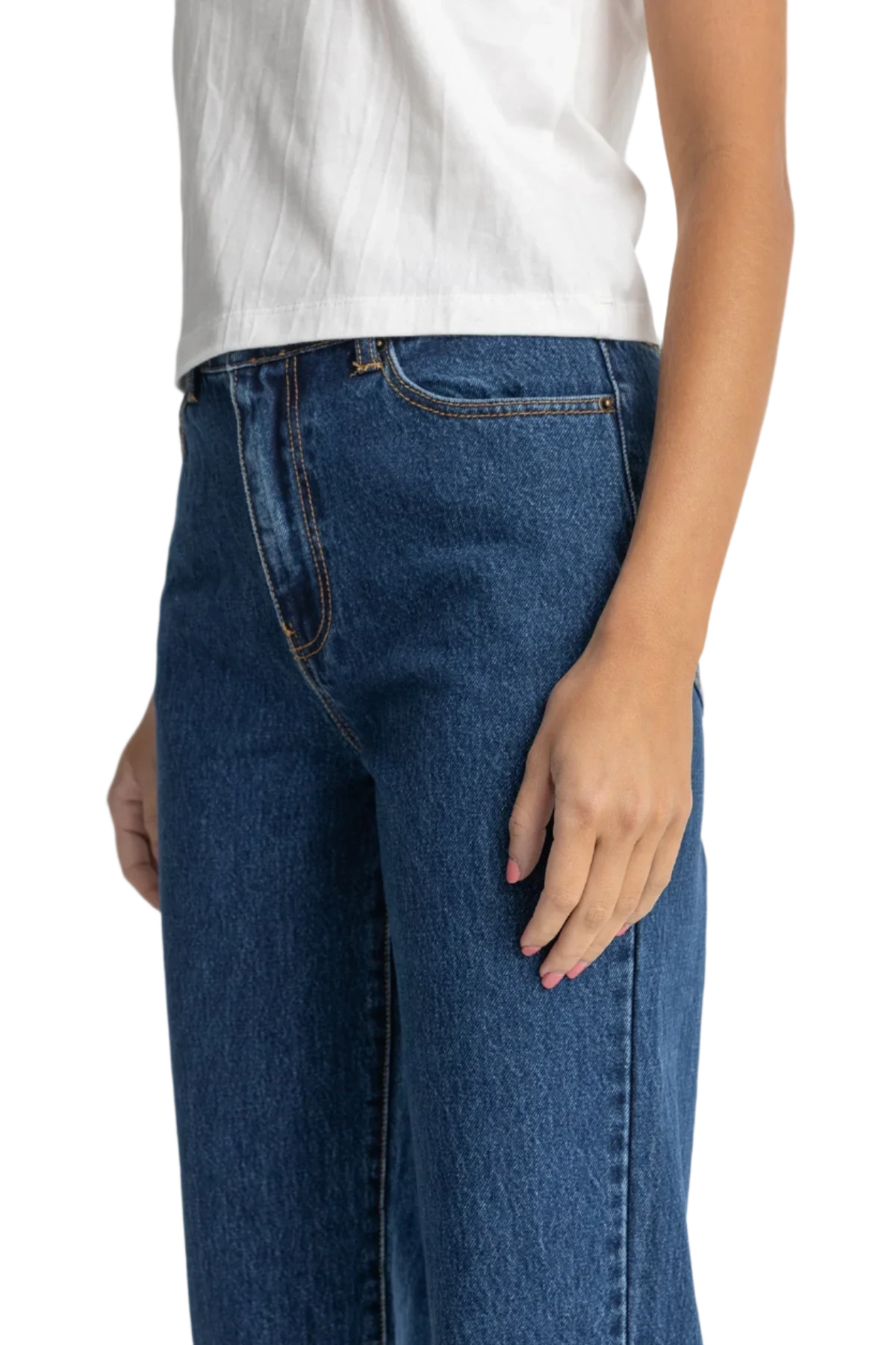 RHYTHM Dakota Straight Leg Jean Pants Dark Wash Women's Pants Rhythm