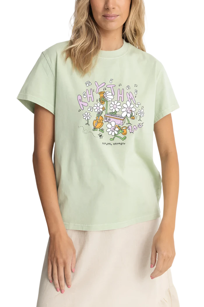 RHYTHM Women's Harmony Band T-Shirt Green Women's T-Shirts Rhythm