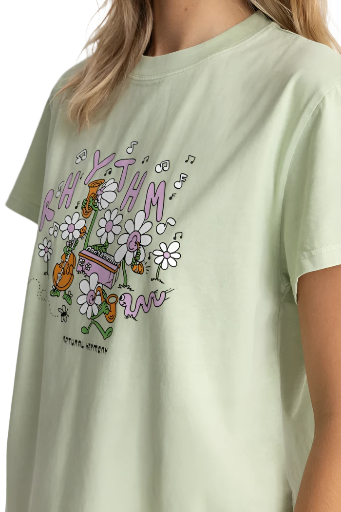 RHYTHM Women's Harmony Band T-Shirt Green Women's T-Shirts Rhythm