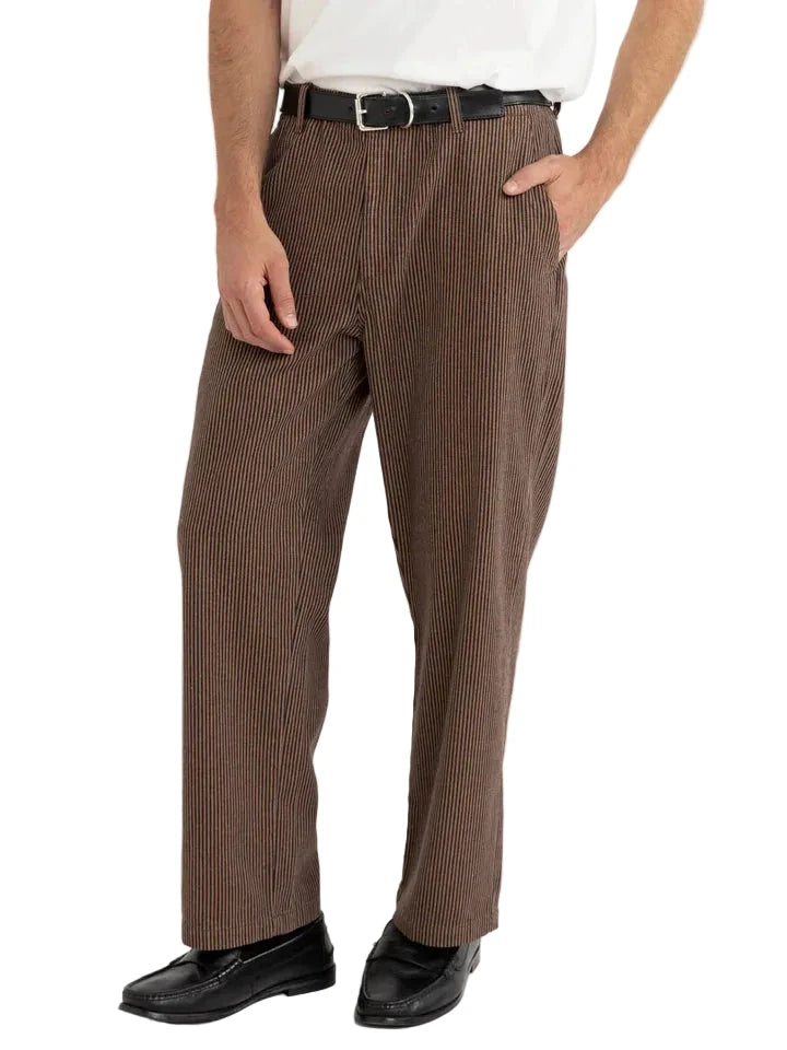 RHYTHM Hickory Stripe Work Pant Cedar Men's Pants Rhythm