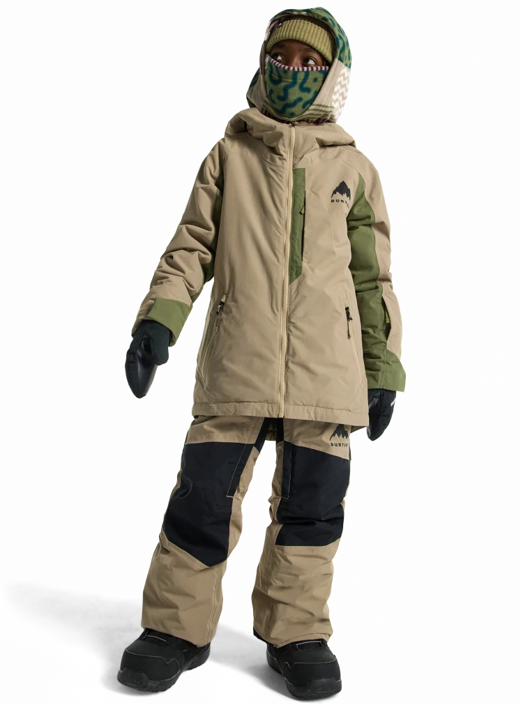 BURTON Kid's Hillslope Snow Jacket Summit Taupe/Forest Moss 2026 Youth Snow Jackets Burton