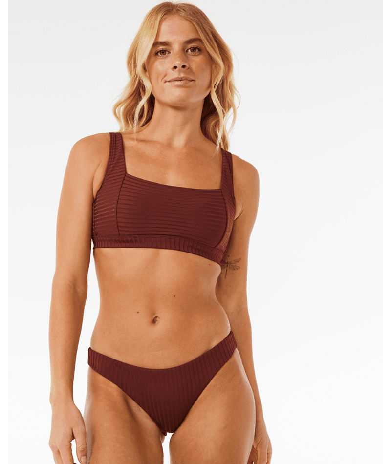 RIP CURL Women's Premium Surf Cheeky Bikini Bottom Plum Women's Bikini Bottoms Rip Curl