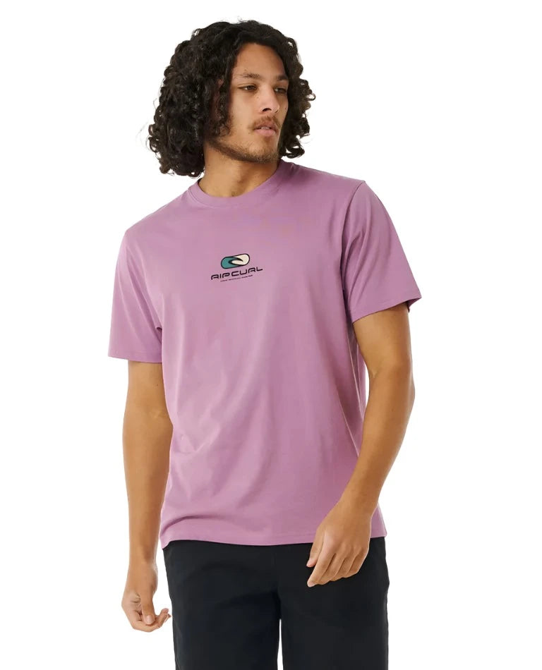 RIP CURL Pill Icon T-Shirt Dusty Purple Men's Short Sleeve T-Shirts Rip Curl