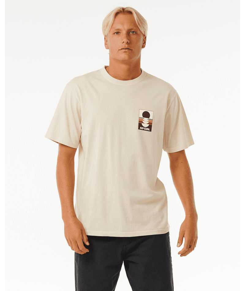 RIP CURL Surf Revival Peaking T-Shirt Vintage White Men's Short Sleeve T-Shirts Rip Curl 