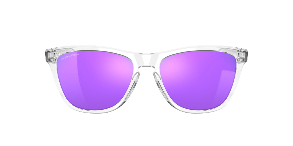 OAKLEY Frogskins Polished Clear - Prizm Violet Sunglasses Sunglasses Oakley