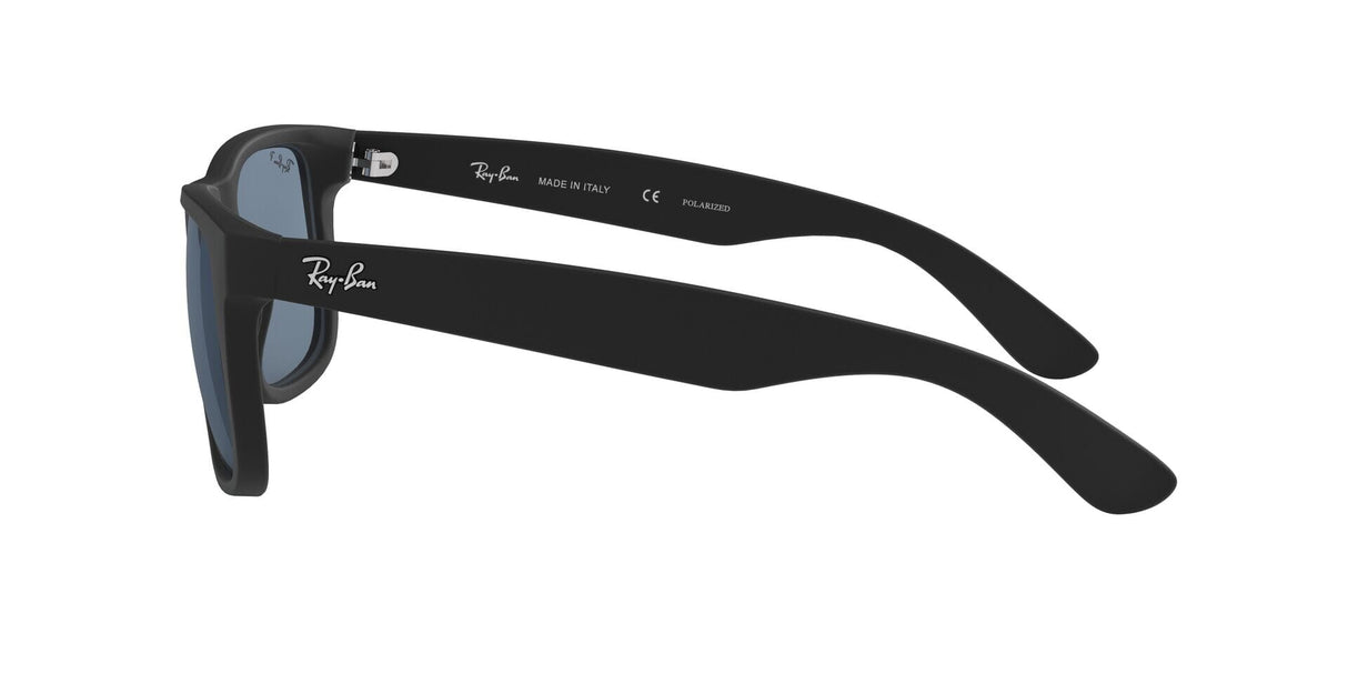 RAY-BAN Justin Rubber Black - Dark Blue Polarized Sunglasses Sunglasses Ray-Ban