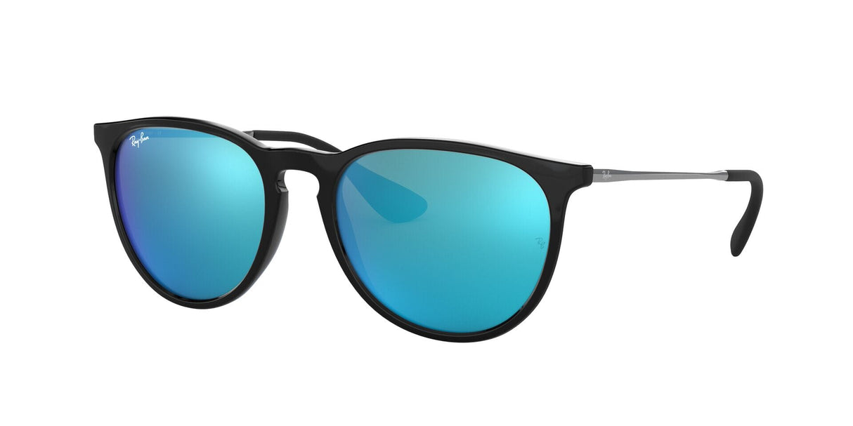 RAY-BAN Erika Color Mix Black/Gunmetal - Blue Mirror Sunglasses Sunglasses Ray-Ban