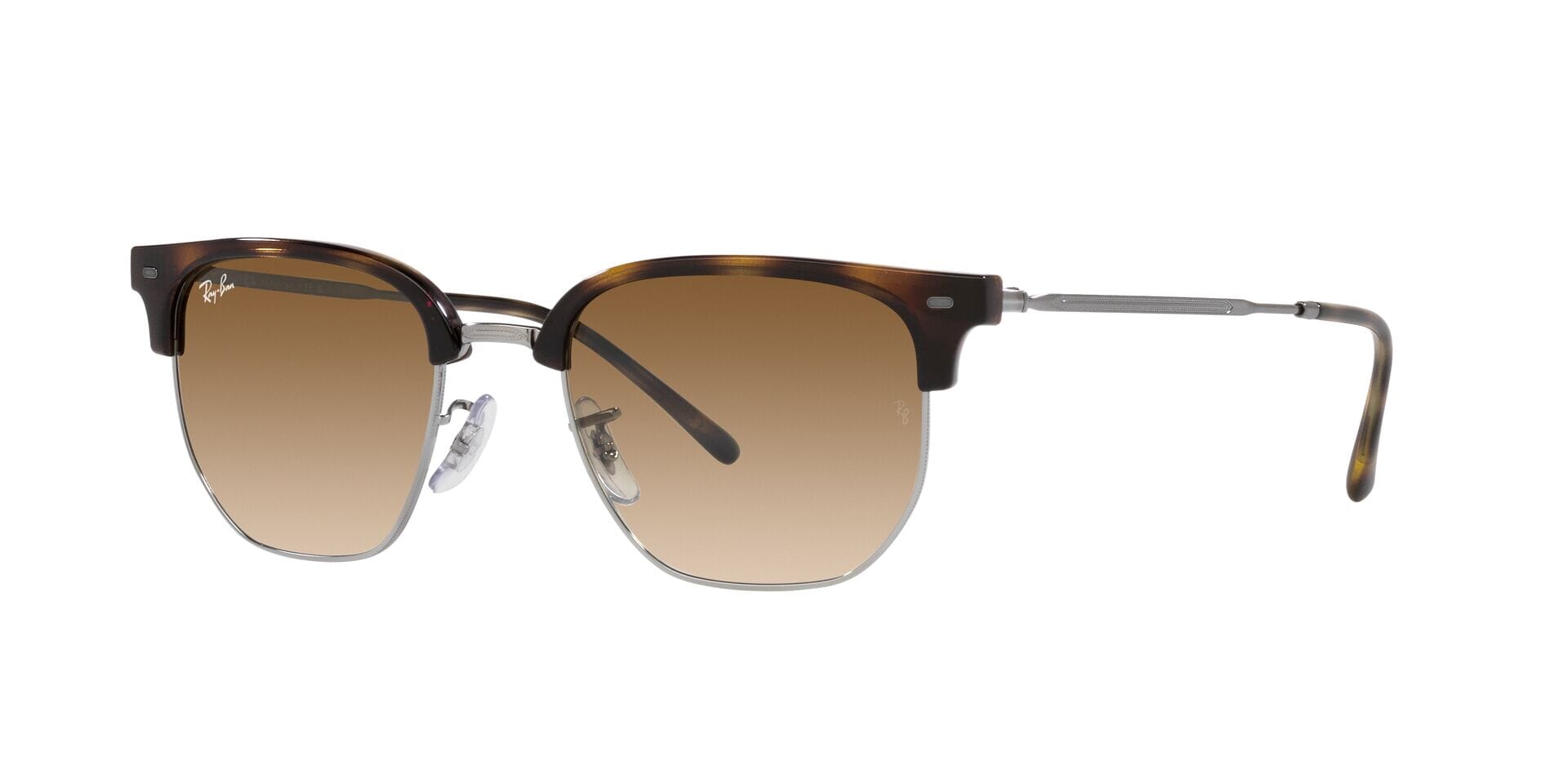 RAY-BAN New Clubmaster Polished Havana - Brown Sunglasses