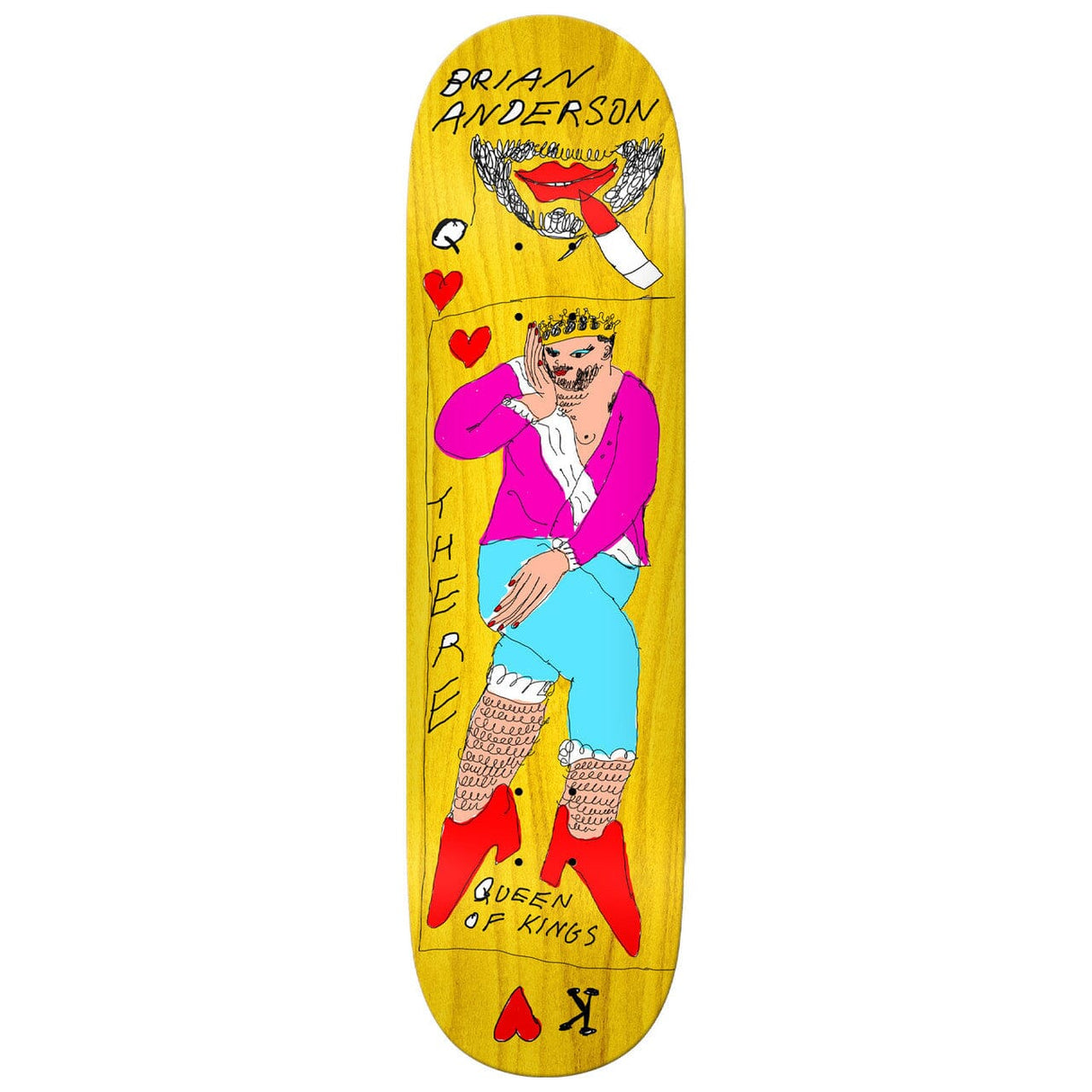 THERE B.A. Guest Queen Of Kinds 8.5 Skateboard Deck Skateboard Decks There