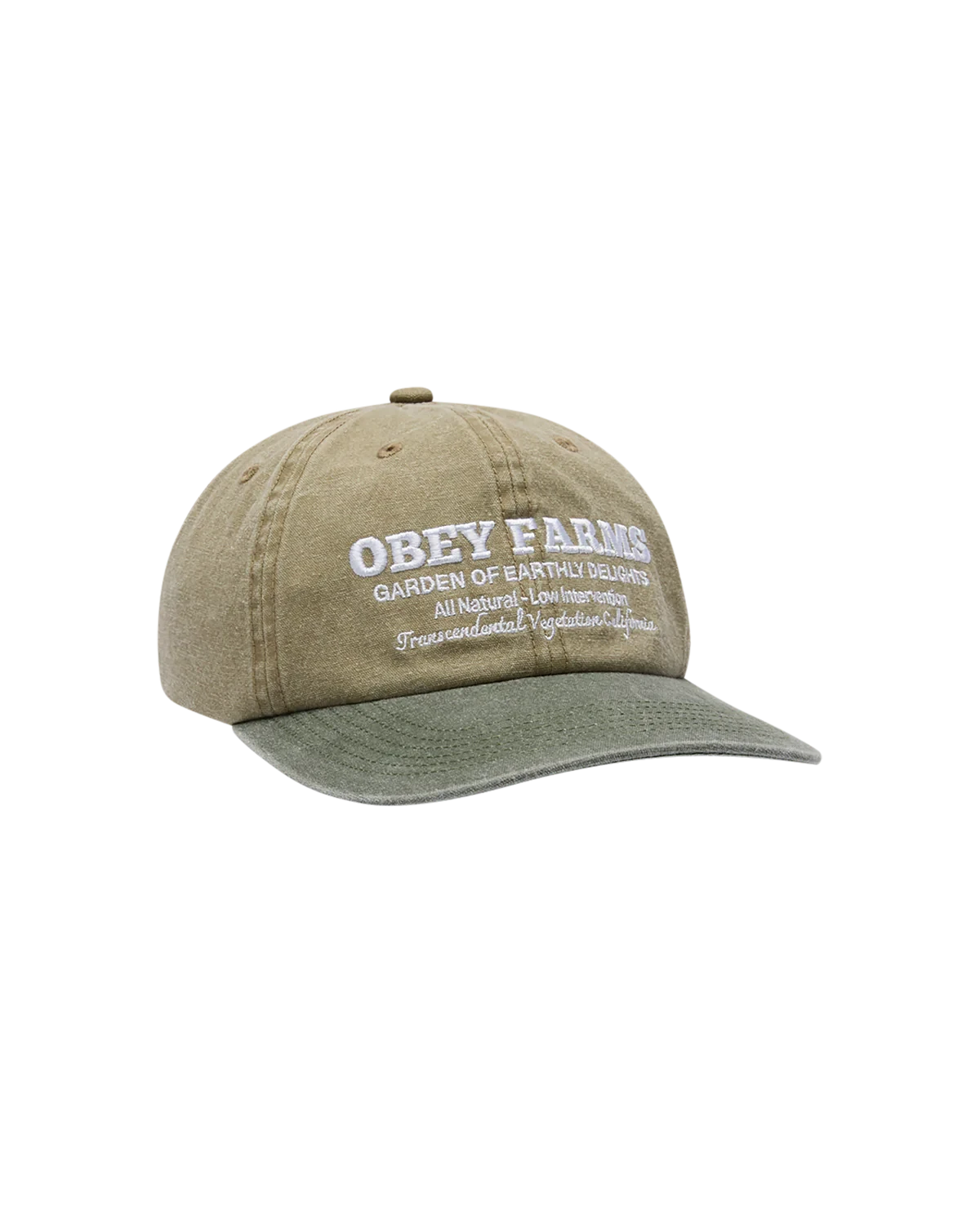 OBEY Farms Pigment Strapback Hat Pigment Khaki Multi Men's Hats Obey