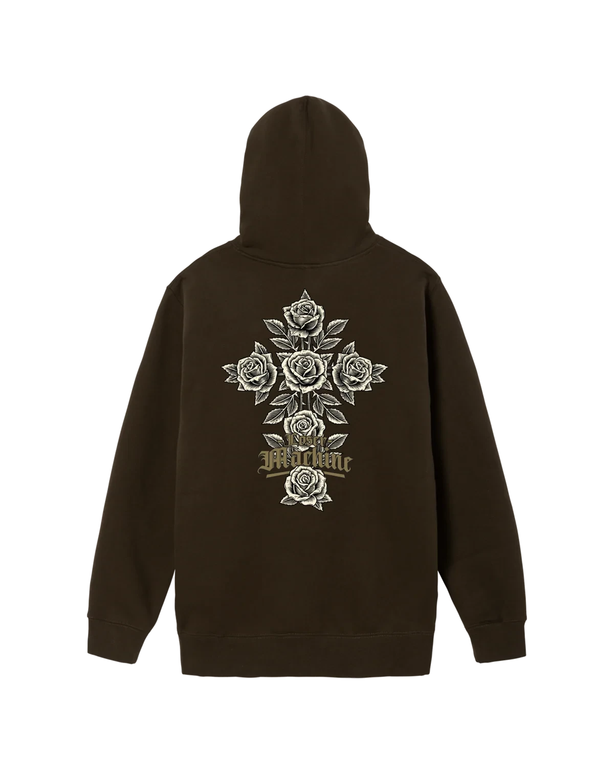 LOSER MACHINE Rose Bush Hoodie Brown Men's Pullover Hoodies Loser Machine