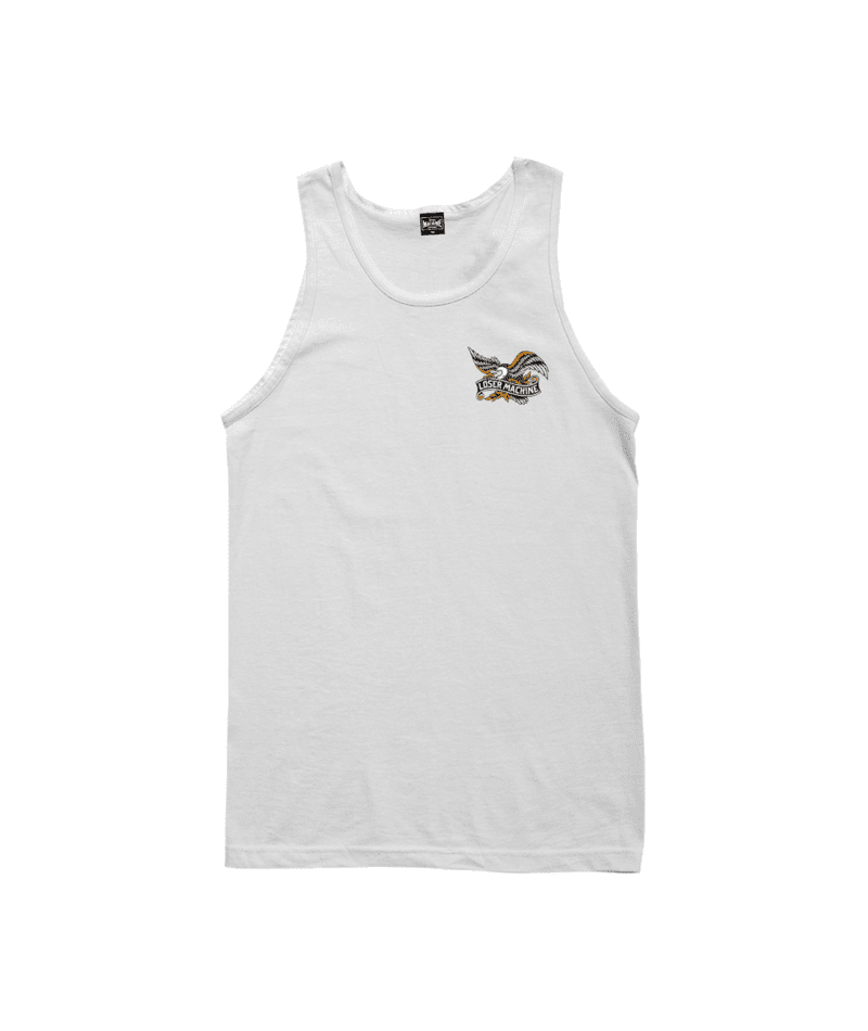 LOSER MACHINE Glorybound Stock Tank Top White Men's Tank Tops Loser Machine