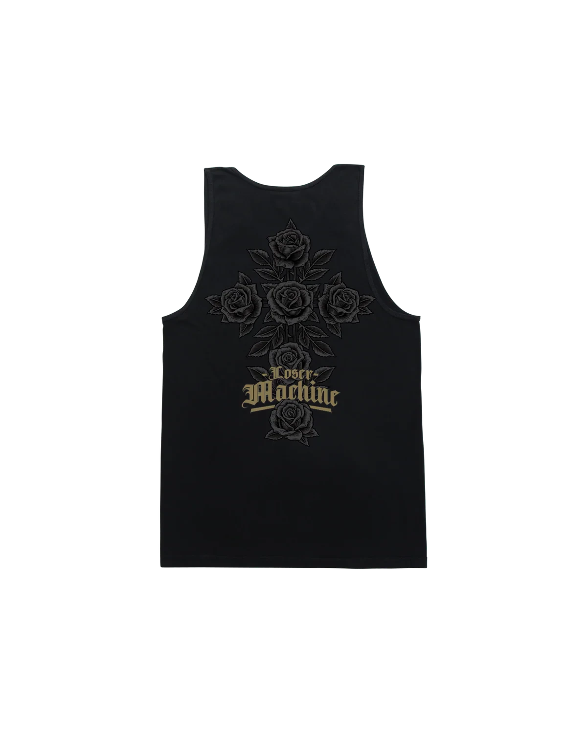 LOSER MACHINE Rose Bush Tank Top Black Men's Tank Tops Loser Machine