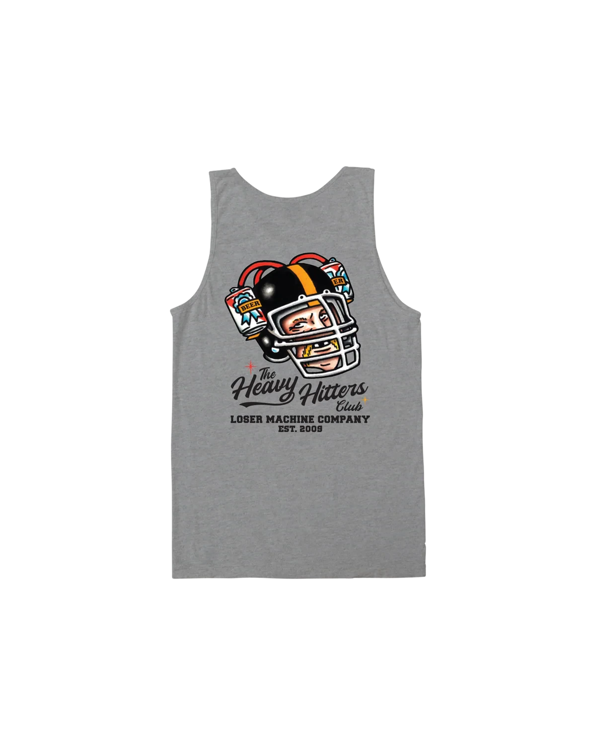 LOSER MACHINE Beer Bruiser Tank Top Heather Gray Men's Tank Tops Loser Machine