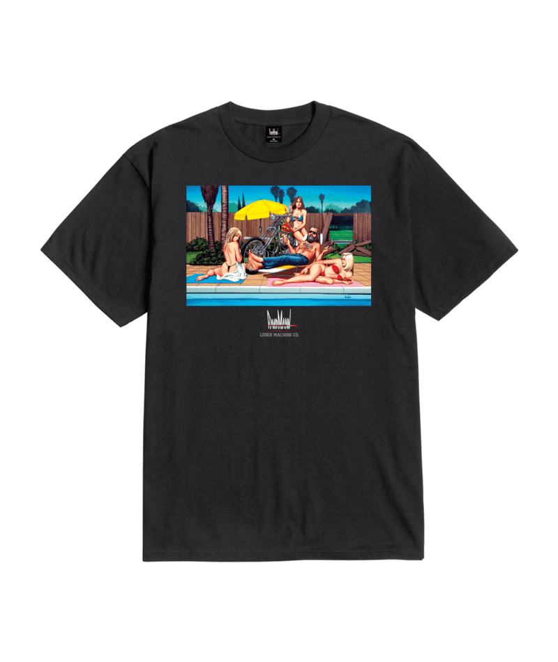 LOSER MACHINE Poolside T-Shirt Black Men's Short Sleeve T-Shirts Loser Machine