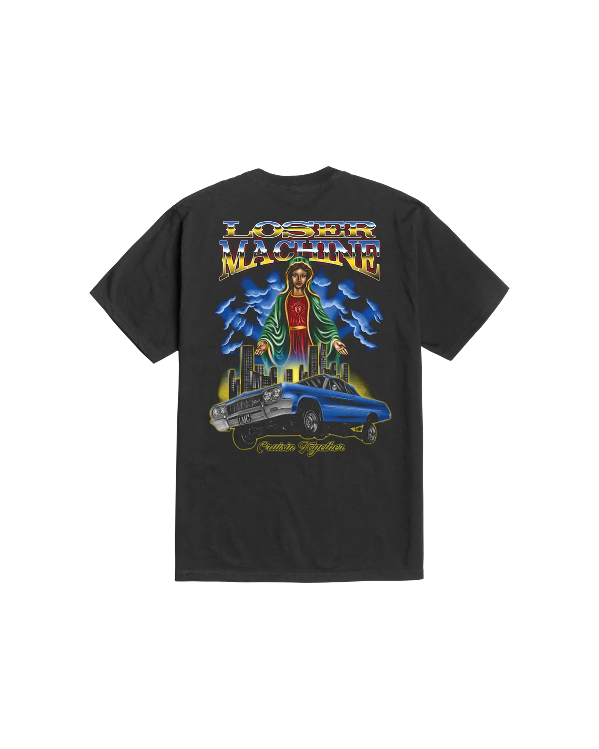 LOSER MACHINE Cruisin' Together Stock T-Shirt Black Men's Short Sleeve T-Shirts Loser Machine