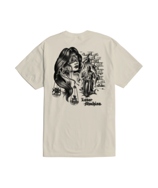 LOSER MACHINE Blind Justice T-Shirt Cream